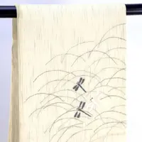 B1948】【夏帯】紫の花刺繍 パールトーン加工 | 和ノ藤リユース