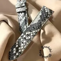 pyt-150 パイソン レザー 腕時計ベルト ホワイト (ラグ幅22mm