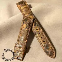 pyt-167 パイソン レザー 腕時計ベルト ライトブラウン (ラグ幅18mm