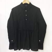 point de Japon / Pintuck Gathered Top / Black