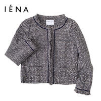(Y)NA807さ IENA  ツイード ノーカラージャケット