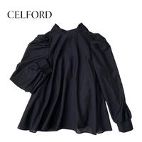 NA926ね CELFORD 春夏 リボン ブラウス ブラック