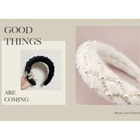 eco fur w Pearls headbands