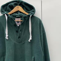 N . E . Wear/エヌイーウエアー ヘンリーネックフードスウェット 90年代 Made In USA (DEADSTOCK)