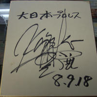 藤波辰爾 (藤波辰巳時代) 直筆サイン色紙 | プロレスショップ 藤波辰爾 (藤波辰巳時代) 直筆サイン色紙 | プロレスショップ