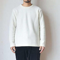 BETTER  ベター フェルトウール プルオーバー ホワイト/ブラウン