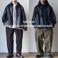 【YOUSED】 REMAKE LEATHER DRIVERS JACKET "ユーズド" リメイク ユーロレザー ドライバーズジャケット