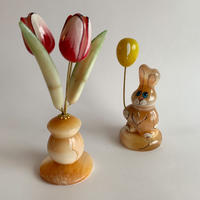 VTG hand painted marble statue rabbit objet