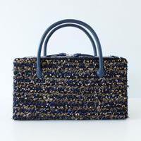 利休バッグ R_1026 / Black×Navy fancy tweed
