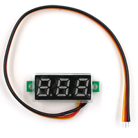 3線式LEDデジタル電圧計 (0V~100V) (0.28インチ)