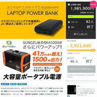 SUNGZU社 SKA1000 リチウムバッテリー内蔵 出力1000W ポータブル電源 | ...
