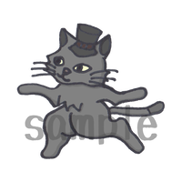 イラスト ヨガ猫 横向きの足上げ Funyasis