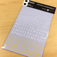 EIGHT TRADITIONAL ALPHABET DECAL #1