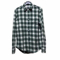 aging effect flannel check shirt