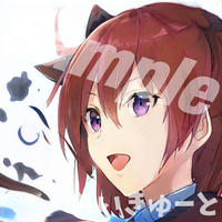 著作権フリー 女子 アニメ アイコン 可愛い 青髪 ミディアムヘア Twitterなどsn