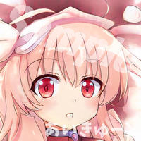 著作権フリー女の子アニメアイコン クール 茶髪 ミディアムヘア 背景黒 Twitterなど