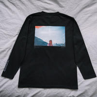 【Long T-shirts】happen switzerland   'Cigarette obacyan'  （H4952-blk）