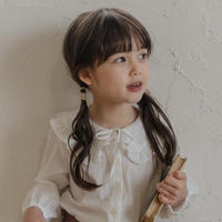 Ribbon blouse / white
