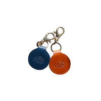 logo leather key ring
