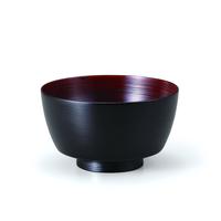 山中塗　嘉匠菴オリジナル商品 欅4.3胴張丼椀　見付布根来　SO-0541