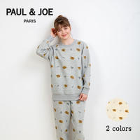 ヌネット＆ロゴ プリント 接結キルト プルオーバーニット　PJZ173-24200