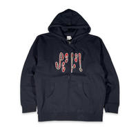 PEELS  PLAID LOGO HOOD-ZIP NAVY