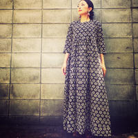 ブロックプリントワンピース ピンク Neela Caravan