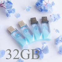 【期間限定】梅雨の透明USBメモリ【紫陽花Rainwater】(32GB)