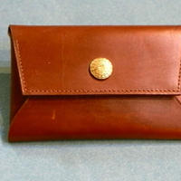 イタリーオイルカーフスキンネームカードホルダー名刺入コニャックブラウン