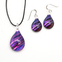 ＜Purple Line セット＞ ネックレス＋ピアスMサイズ[NDM-P2-004]　[PD-P2-004]