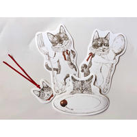 樋口佳絵：型抜猫カードセット（4種類1組）