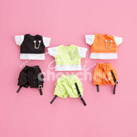 ネコチャーム付Tシャツ＆短パン2点セット[全3色]