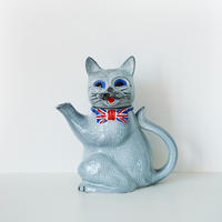 Grey Cat Tea Pot "JACK" / 英国製キャット・ティーポット  "ジャック"(Union Jack)