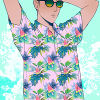 【宇宙サマー】WATERMELON POP HAWAIIAN SHIRT