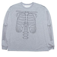 HEAVY LONG SLEEVE T-SHIRT 'BONES(GRY)
