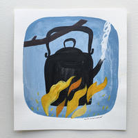 Matti  Pikkujämsä イラスト原画  炎
