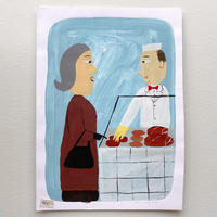 Matti  Pikkujämsä イラスト原画  お買い物