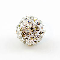 片穴 ラインストーン パヴェボール ガラスストーン 1個 6mm クリスタル Pve Crys