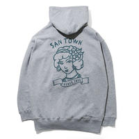 SANTOWN Man's ruin Hoodie  - Gray