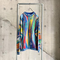 "COOGI" Multi color cotton knit sweater
