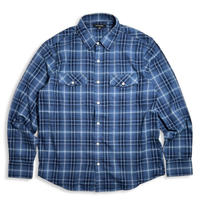 Port Authority L/S Ombre Plaid Shirts - True Navy