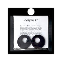 acrylic【サークル大 グレー】GUM EARRING parts アクリリック 坂雅子