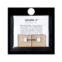 acrylic【スクエア大 ベージュ】GUM EARRING parts アクリリック 坂雅子
