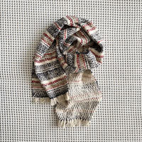Gara-bou Muffler Stole Kabe 22×190cm (Double Face - Rug Border Red)