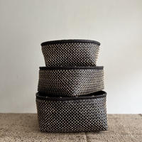 8mm Kottan Open Basket 3sizes (Black Natural)
