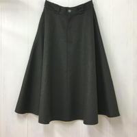 Felted Wool Skirt / Dark Green