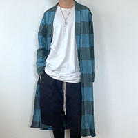 Plaid Pattern Long Gown／undecorated MAN