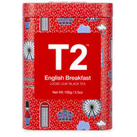 T2 紅茶 English Breakfast（イングリッシュ・ブレックファスト）茶葉 100g 缶タイプ