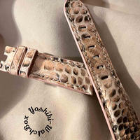 最新作定番 pyt-126 パイソン 腕時計ベルト ライトピンク (ラグ幅20mm