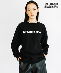 INFORMATION SWEAT【WCJ-TC-114BK】※3月30日以降順次発送予定